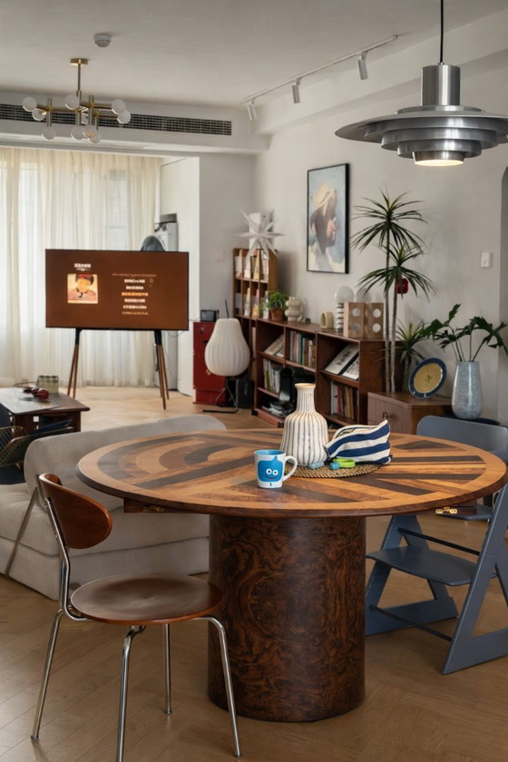 Image 1 of Bauhausly Table ROUND/SQUARE QUAD0 Walnut mix