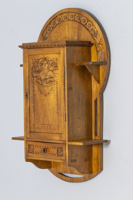 Image 1 of Art Nouveau apothekerskast, jaren 1900