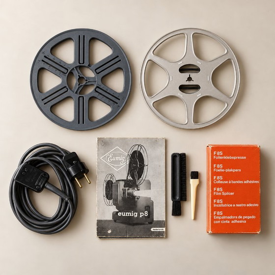 Vintage Eumig P8 8mm Film Projector – Fully Working – Mid-Century Design, Austria – Decorative Objects, Metal (photo 5 of 7)