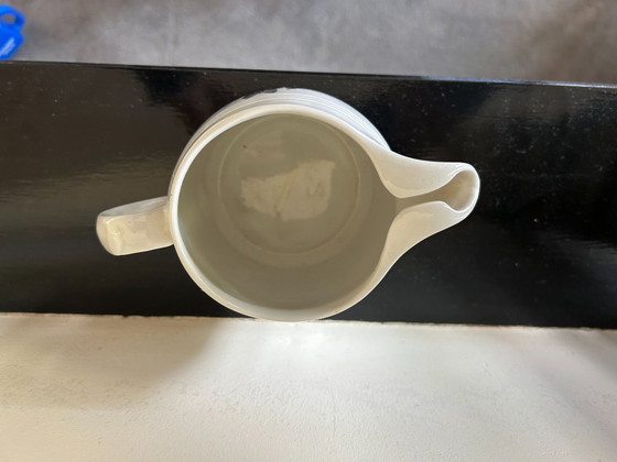 Image 1 of Brocca d'acqua vintage in ceramica bianca e nera