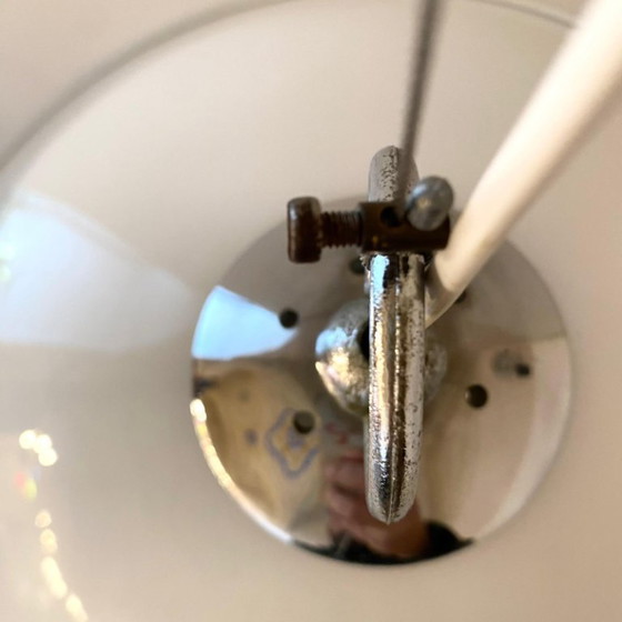 Image 1 of 1x Lámpara colgante de diseño espacial en vidrio y metal, Italia, década de 1960