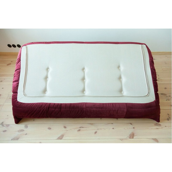 Image 1 of Togo vintage woonkamer set in bordeaux fluweel van Michel Ducaroy voor Ligne Roset, Frankrijk 1970