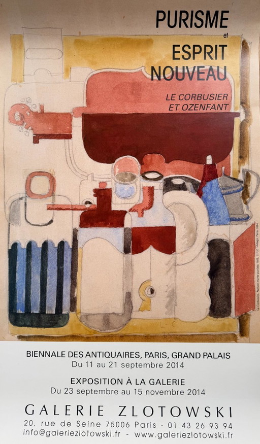 Le Corbusier, Nature morte puriste, 1925, copyright FLC/Adagp, Paris, 2014, exhibition poster 2014, Printed in France