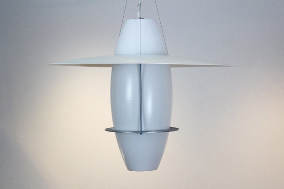 Suspension iconique Sonatra Fagerhult par Jan Wickelgren, Aluminium, polished steel, Blanc, Scandinavian (photo 3 sur 10)
