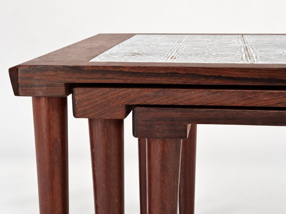 Rosewood nesting tables with ceramic tiles,  Denmark, 1960s, set of 3 – Side tables (photo 14 of 19)