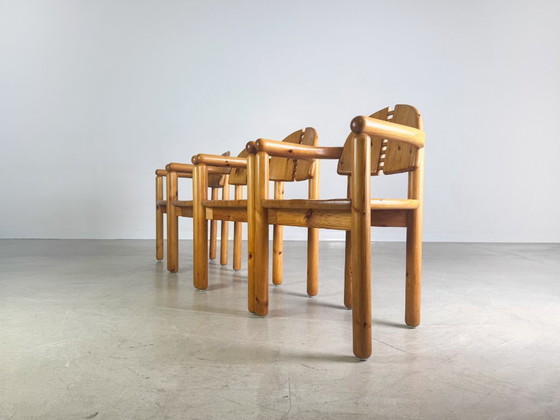 Image 1 of Set di 4 sedie originali Rainer Daumiller del Medioevo con braccioli