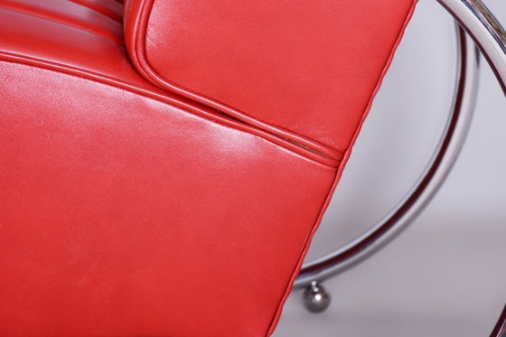 Coppia di poltrone Bauhaus restaurate, di Hynek Gottwald, in pelle, ceche, anni '30. – Leather, Metal (photo 15 of 17)