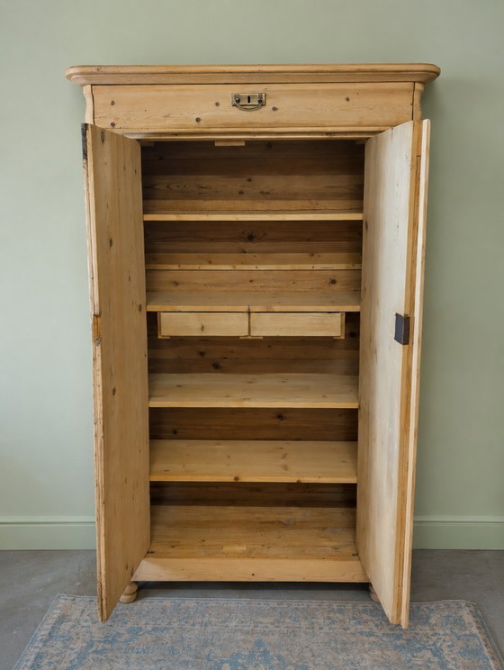 Image 1 of Antieke Grenen Biedermeier Meidenkast puur hout