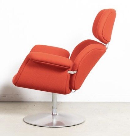 Fauteuils rouges Artifort Tulip 2x