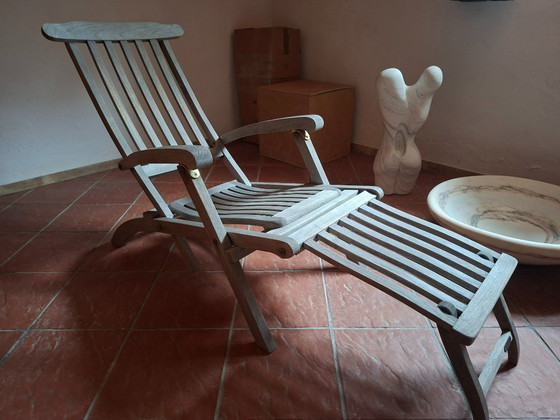 Trip Trap Denmark Teak Deck-Chair / Deckchair – Fritz Hansen, Gartenliege, Wood (photo 3 of 5)