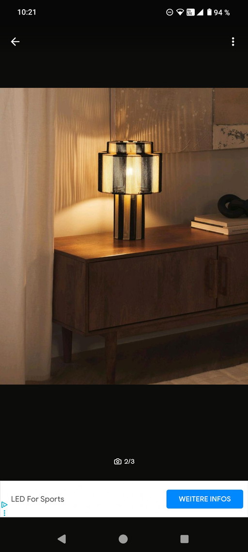 Lampe en lin Scandi