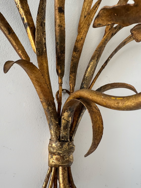 Image 1 of Apliques de pared con forma de espiga de trigo, década de 1960.