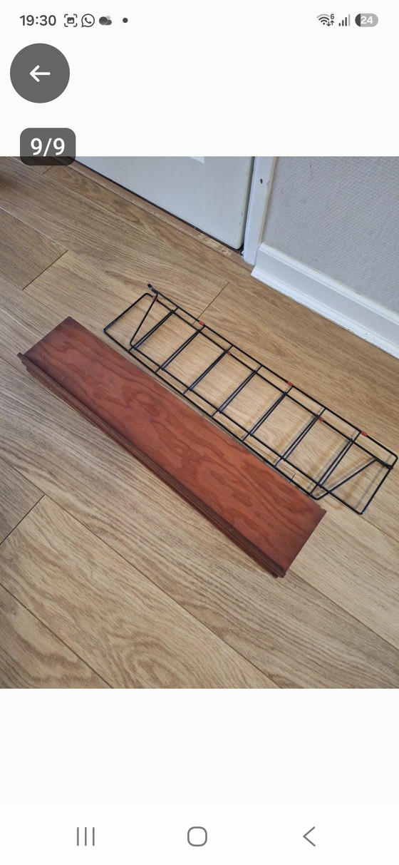 Teak Wandrek Jaren 60 – Metal, Wood (photo 9 of 11)