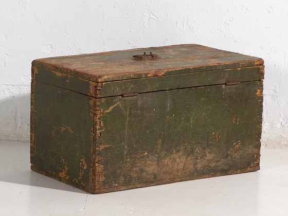 Petit coffre ancien vert (c.1920) #4 – Armoires de rangement, Rustic (photo 26 of 28)
