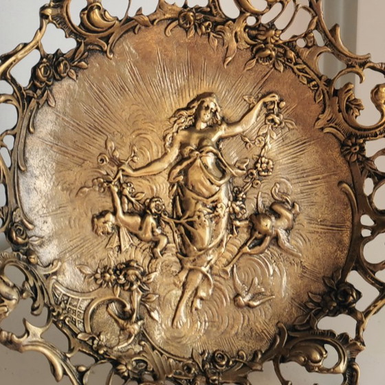 Image 1 of CENTROTAVOLA - FRUTTAIERA CON NINFA E ANGELI