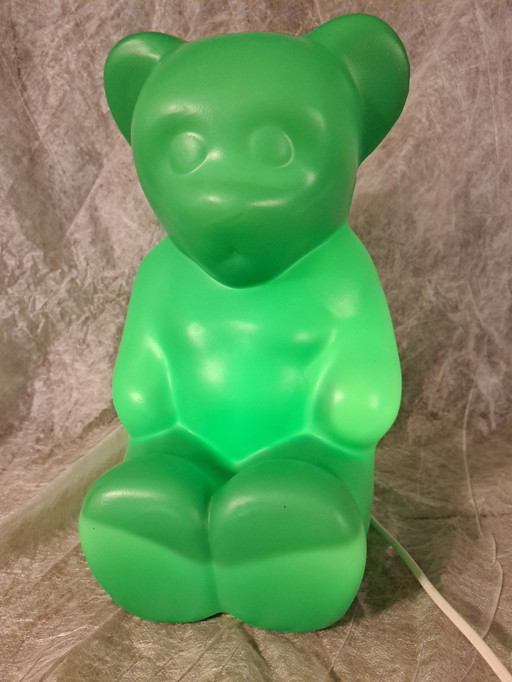 Vintage Lumibär lamp green by Elmar Flötotto