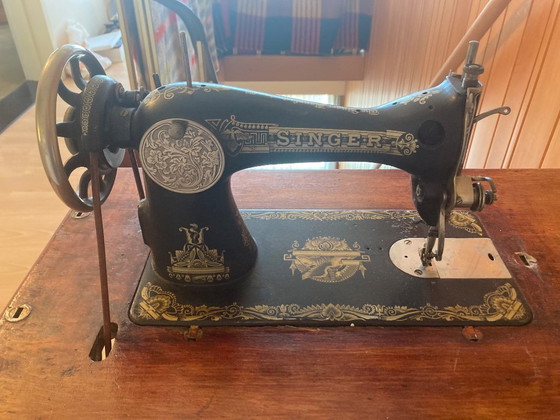 Máquina de coser antigua SINGER de pedal - Modelo 127K/27K "SPHINX" – Escocia, 1910 – Objetos decorativos (photo 14 of 14)