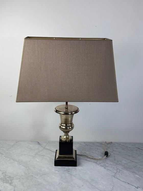 Image 1 of Lampe en bronze et marbre dans le goût Maison Charles 1950'S