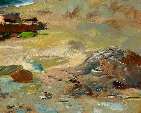 Image 1 of Originales Ölgemälde Küstenlandschaft – Traum vom Meer und den Bergen