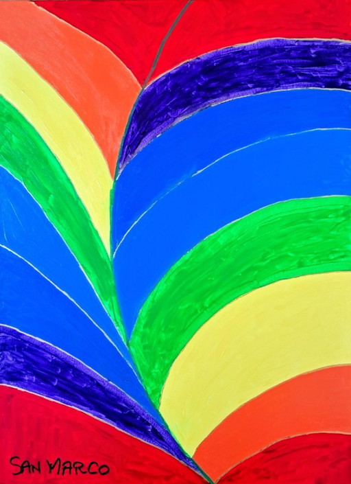 Enzo SAN MARCO - Chakra # leaf - Artist's painting