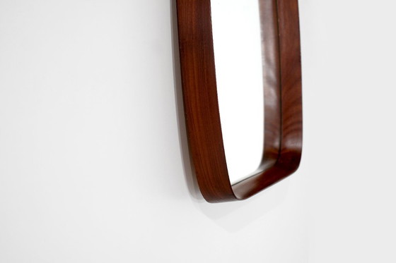 Image 1 of Vintage rechthoekige houten spiegel, Italië, jaren 60.