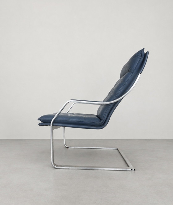 Poltrona Vintage Walter Knoll Art Collection Komet + Ottoman – Poltrone, rvs, Leather (photo 4 of 15)