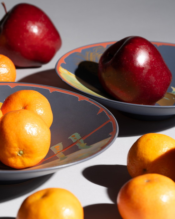 Image 1 of Duo „Liguria“ Gilbert Portanier Rosenthal Künstler Porzellanschale Servierteller