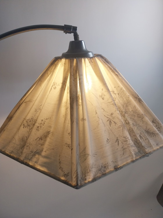 1 x Lampada da terra stile Halabala Art Déco anni '30 – Lampade da terra, Metallo, Tessile (photo 3 of 8)