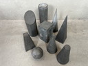 9x Antique geometric shapes - zinc
