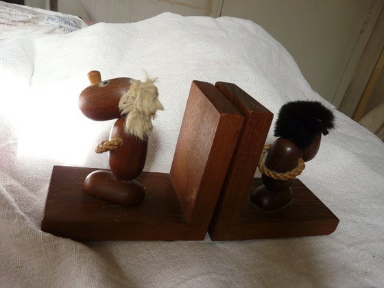 Image 1 of Paire Serre-Livres Vintage 1950s 60s Hans Bolling