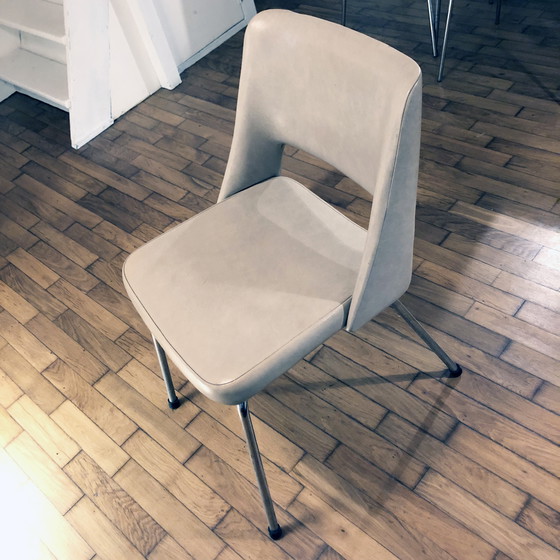 Image 1 of Poltrona vintage • Cromata • Similpelle beige • 1970