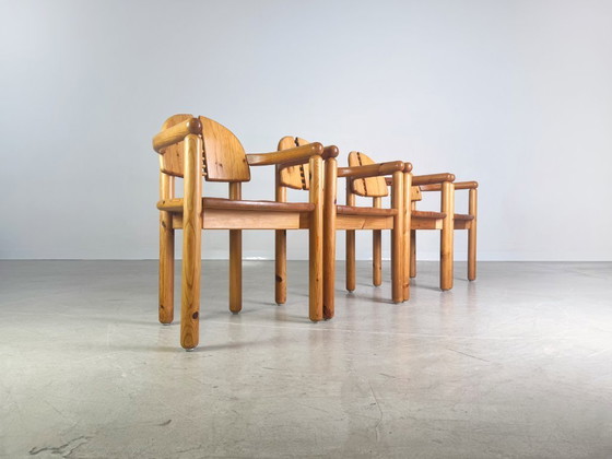 Image 1 of Set di 4 sedie originali Rainer Daumiller del Medioevo con braccioli