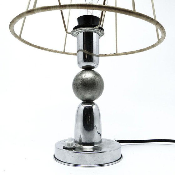 Art Deco Industrial Table Lamp, Belgium, 1970s – Metal, Chrome (photo 7 of 9)