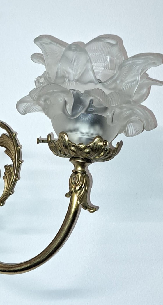 Wandleuchte Louis XV, Wandleuchten, Bronze, Glas, Gold (Foto 3 von 9)