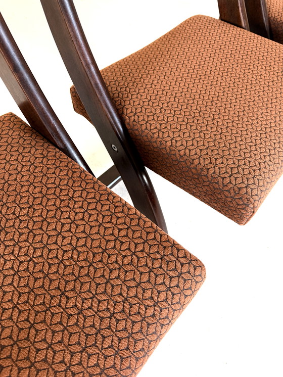 Image 1 of Set van 6 gerestaureerde Deense eetkamerstoelen ‘60