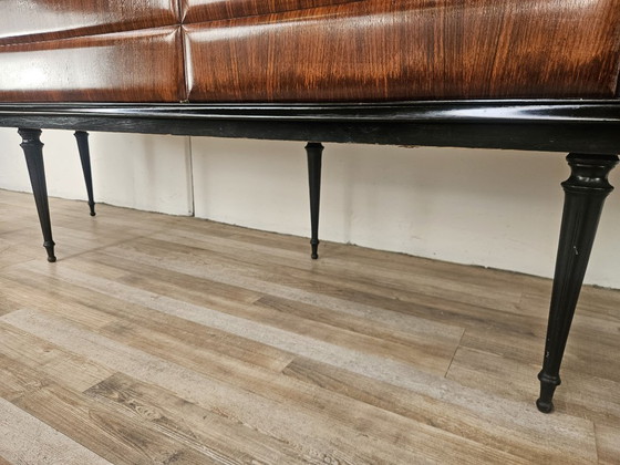 Vittorio Dassi Rosewood Credenza With Black Glass Top, Italian 1940 – Vittorio Dassi Mobili Moderni (photo 34 of 36)