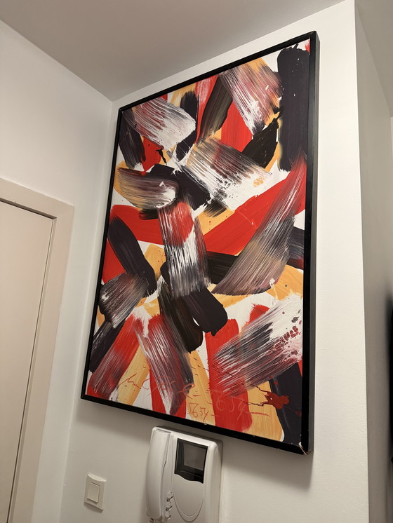 Image 1 of Martin Pötsch – “Arte finché durano le scorte”, 1995 – Acrilico su tela, firmato ed etichettato