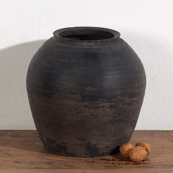 Antique wabi sabi style vase (c.1900) #8 (photo 4 of 34)