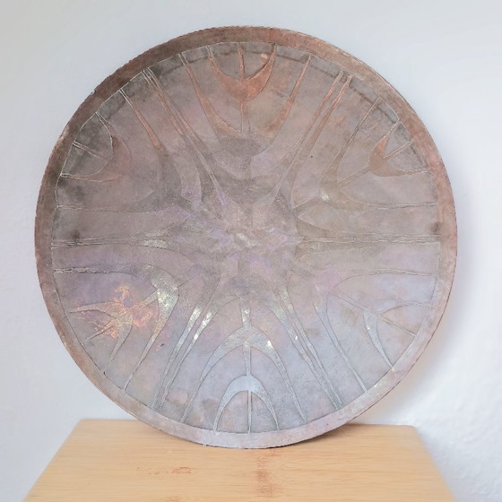 Image 1 of Grande placca da parete in rame lavorata a mano