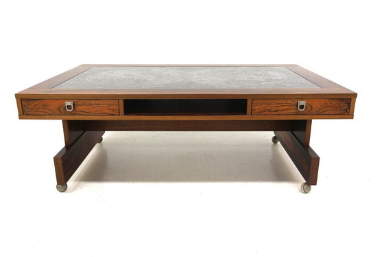 Scandinavian Rosewood and Metal Coffee Table by Alberts Tibro, 1960 (photo 7 of 7)