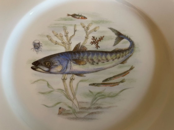 Image 1 of Piatti e ciotola in porcellana di Limoges con pesce francese