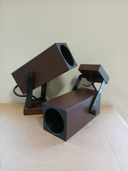 2 vintage Philips Kube wall / ceiling spots
