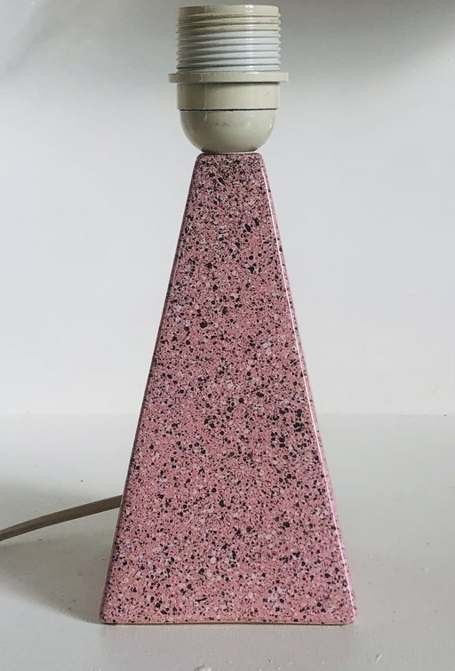 Lamp base in Brussels porcelain with a terrazzo effect
