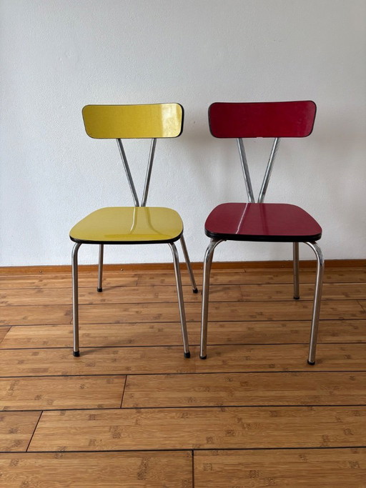 Chaises de cuisine en Formica, lot de 2