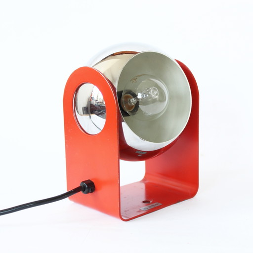Space-Age Eyeball Sphere Lampe, rot 70S Vintage