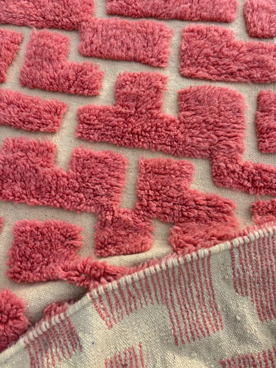 Pink & Elfenbein M’rirt Läufer, Handgeknüpfter marokkanischer Wollteppich, leslosanges, Teppiche & Läufer (Foto 9 von 10)
