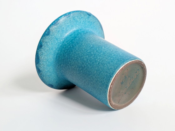 Image 1 of 1960's Ceramano Ceralux Vase von Hans Welling, Mitte des Jahrhunderts Türkis Fett Lava Keramik, Westdeutsche Töpferei