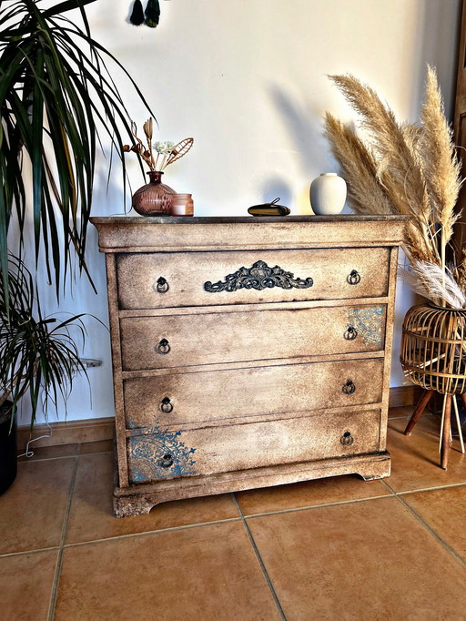 🌸 Antieke commode met patina – uniek stuk – natuurlijke en authentieke uitstraling 🌸