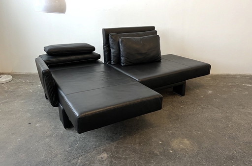 Franz Fertig Escena sofá cama, sofá de cuero