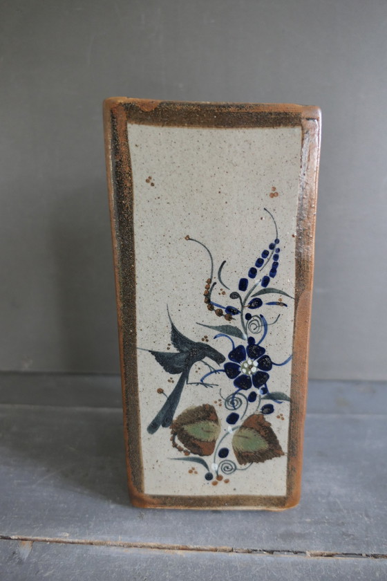 Image 1 of Vintage Tonala Mexico Blok Vaas Jorge Wilmot